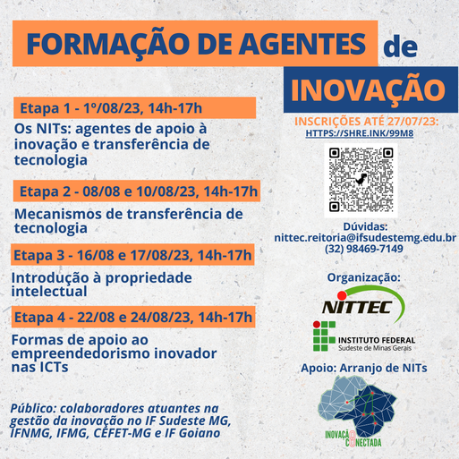 NITs promovem gratuitamente curso para formação de agentes de inovação 2