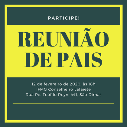 Convite reuniao pais 2020