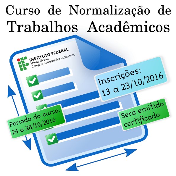 Banner curso normas ABNT para trabalhos acadêmicos