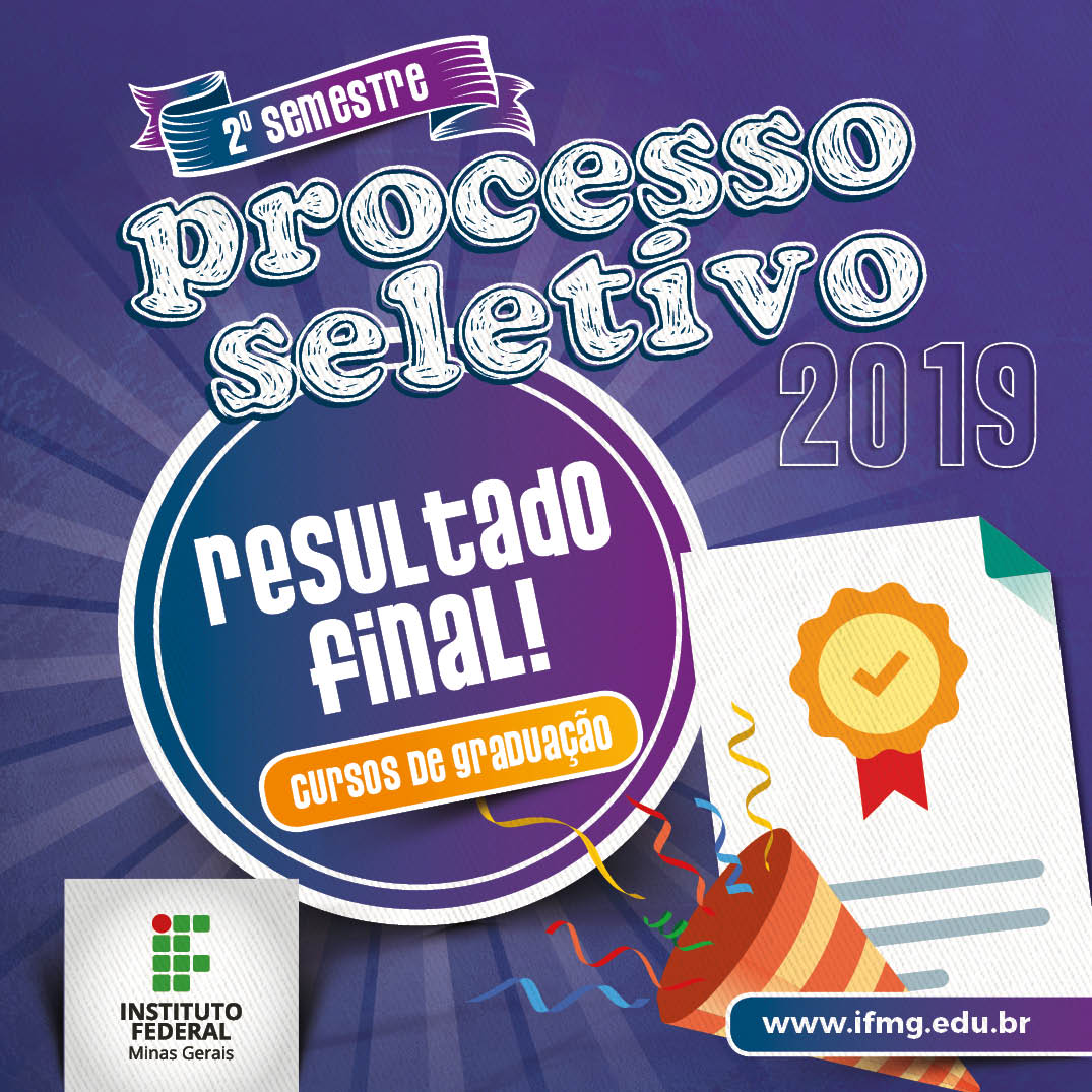 Resultado Final Graduação Vestibular IFMG 2019/2