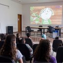 Visita alunos da educação infantil à horta do Campus	