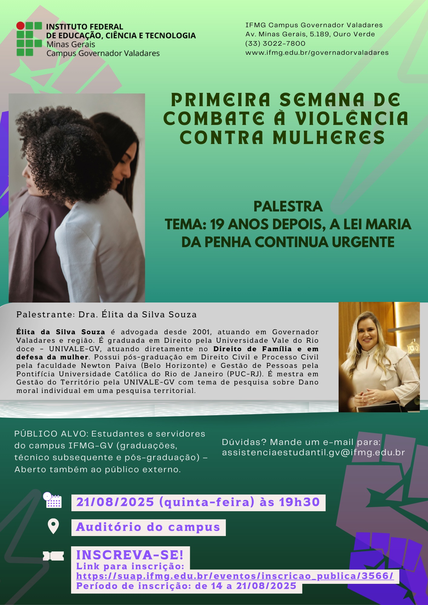 Palestra_19 anos da Lei Maria da Penha Palestra_19 anos da Lei Maria da Penha