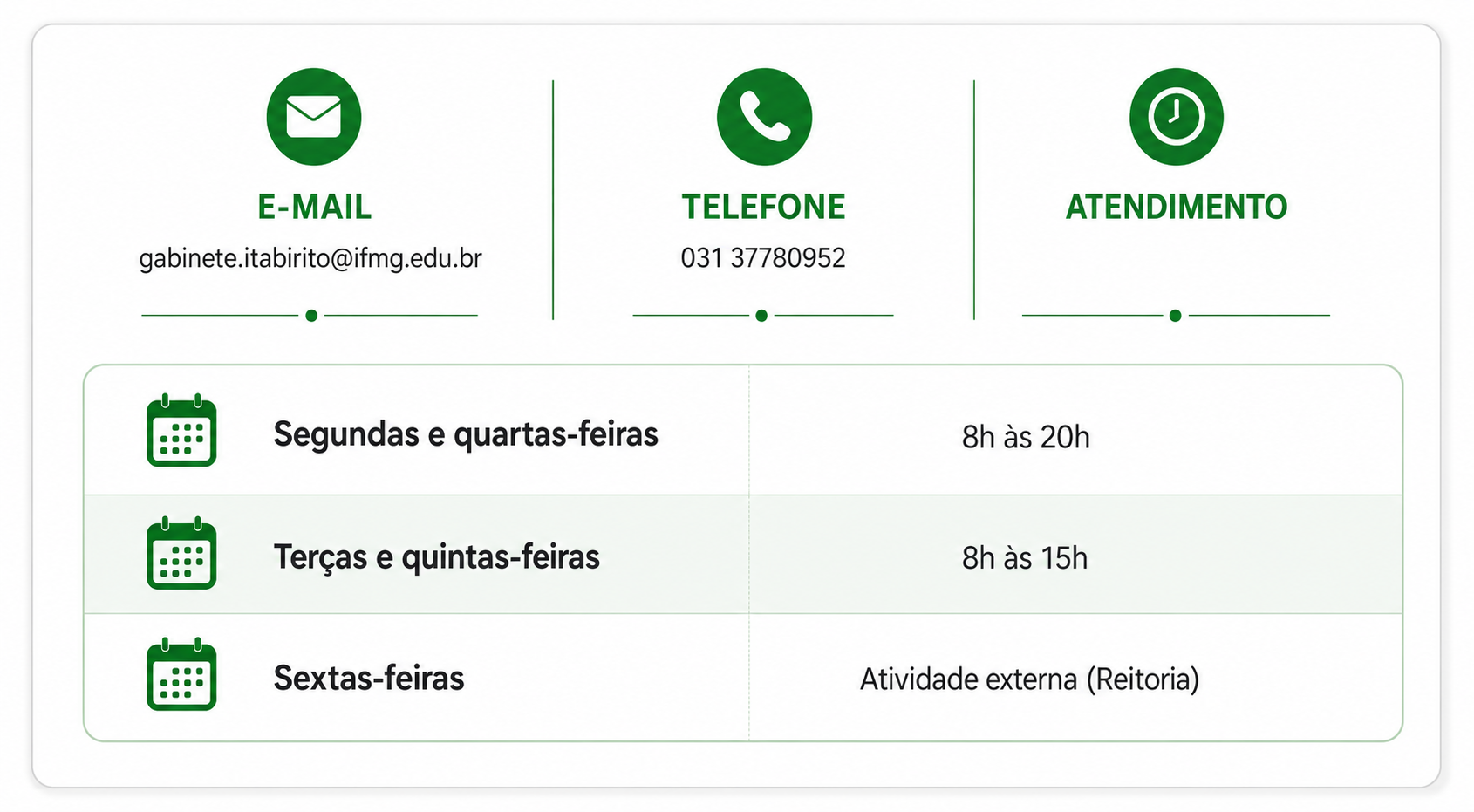 Horário- Daniel Diretor