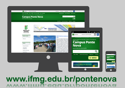 Site do campus exibido em vários dispositivos