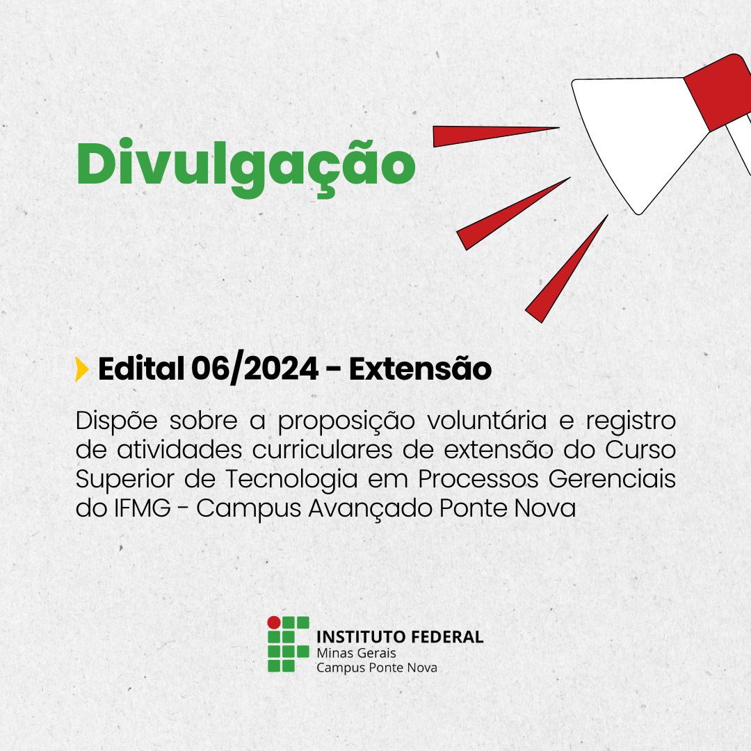 Divulgação Edital 06/2024