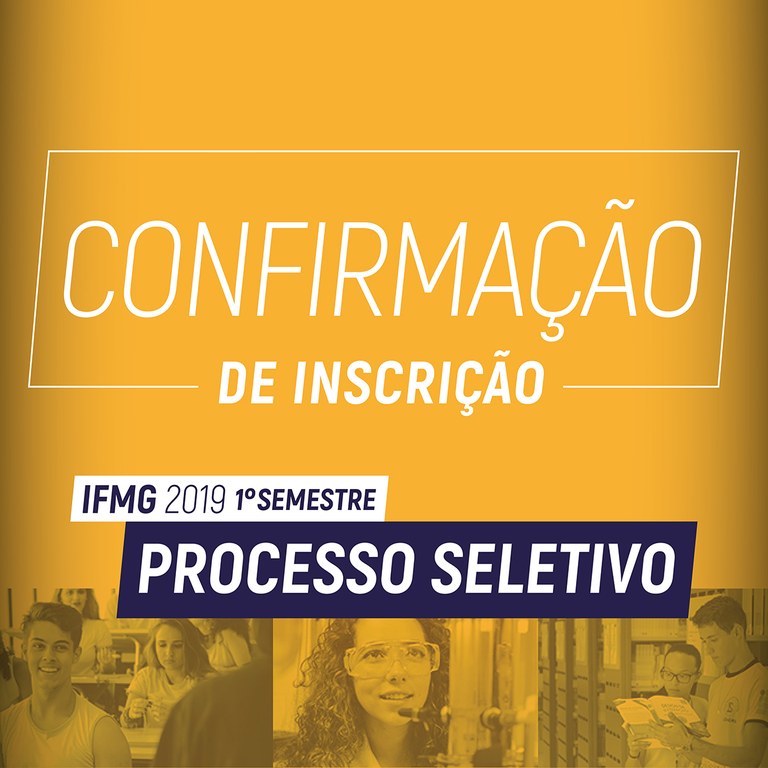 Comunicado aos candidatos: confirmação de inscrições