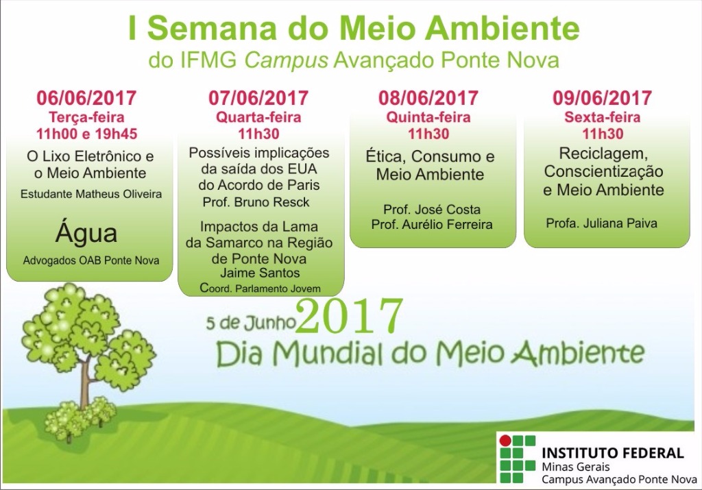 Banner da I Semana do Meio Ambiente