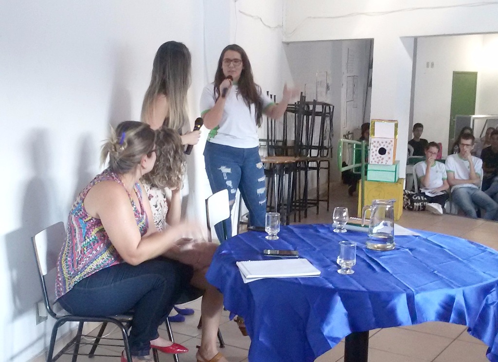 Roda de conversa com os estudantes do campus.