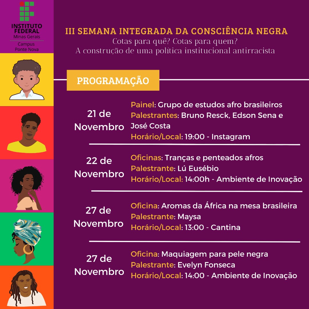 Programação Semana da Consciência Negra 2