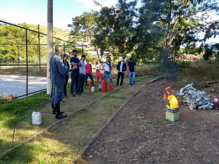 Aula prática do Curso Brigadista de Incêndio