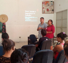 Kleber Martins e sua orientadora, pedagoga Luci Faria.