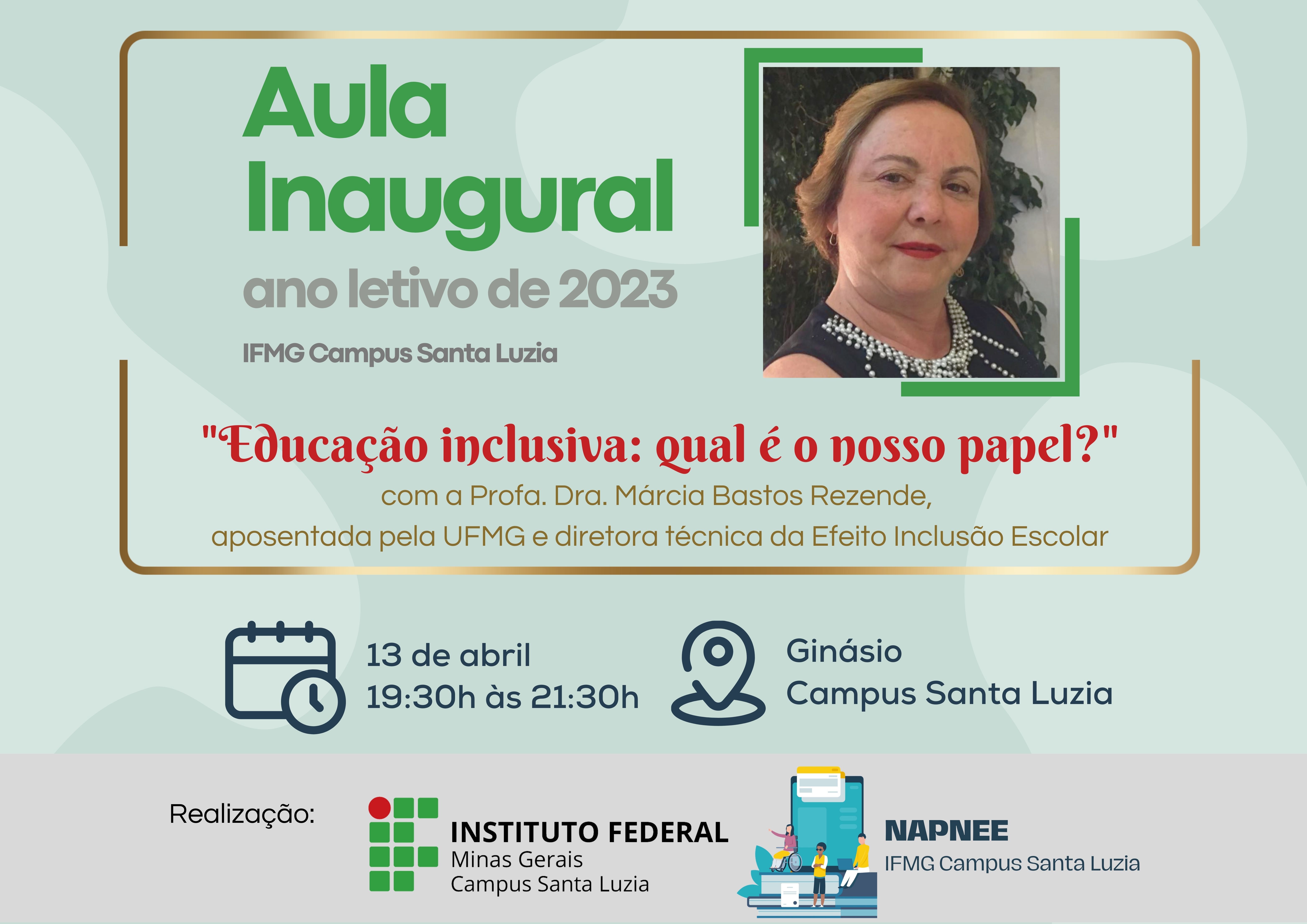 Convite: aula inaugural 2023