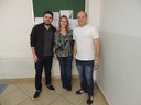 Os professores Ceile Nunes, Denilson Soares e Vinícius Barbosa, do Campus Avançado Piumhí,