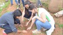 Estudantes durante atividade na Semana de Meio Ambiente do Campus Governador Valadares