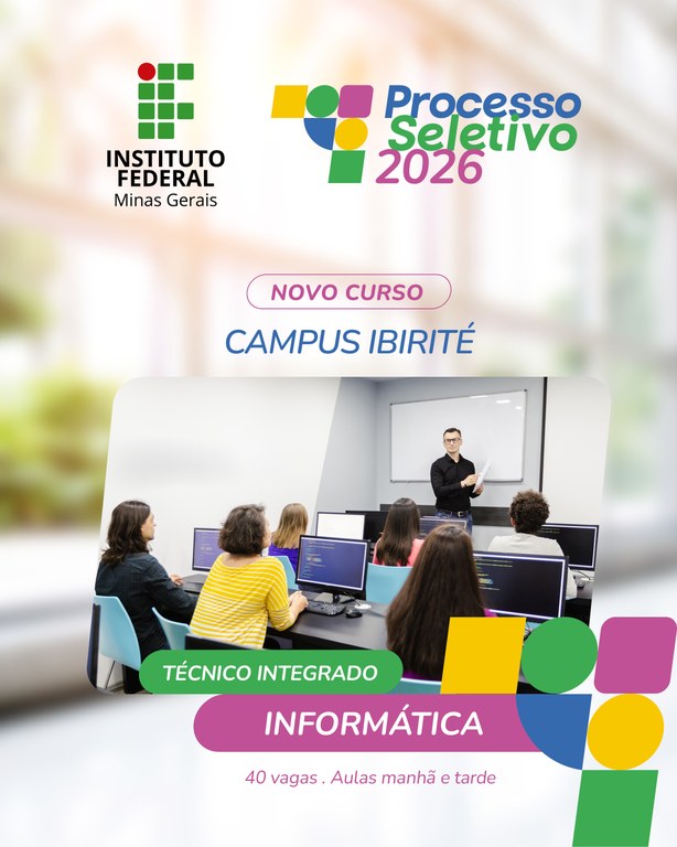 Novos cursos Processo Seletivo 2026