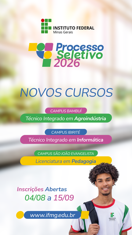 Novos cursos Processo Seletivo 2026