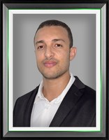 A rectangular metal frame for painting or picture isolated on a white background