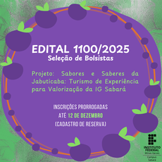 EDITAL 1100/2025 - Processo Simplificado de Seleção de Bolsistas ITI para Formação de Cadastro de Reserva
