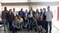 Professores da rede municipal e estadual participando do Curso Geogebra.