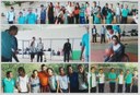 Montagem de fotos dos alunos na aula de Educação Física: Compartilhando o privilégio de conviver e aprender com as diferenças