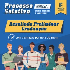 Resultado preliminar para cursos de Graduação